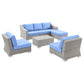 Conway 5-Piece Outdoor Patio Wicker Rattan Furniture Set, EEI-5097 FredCo