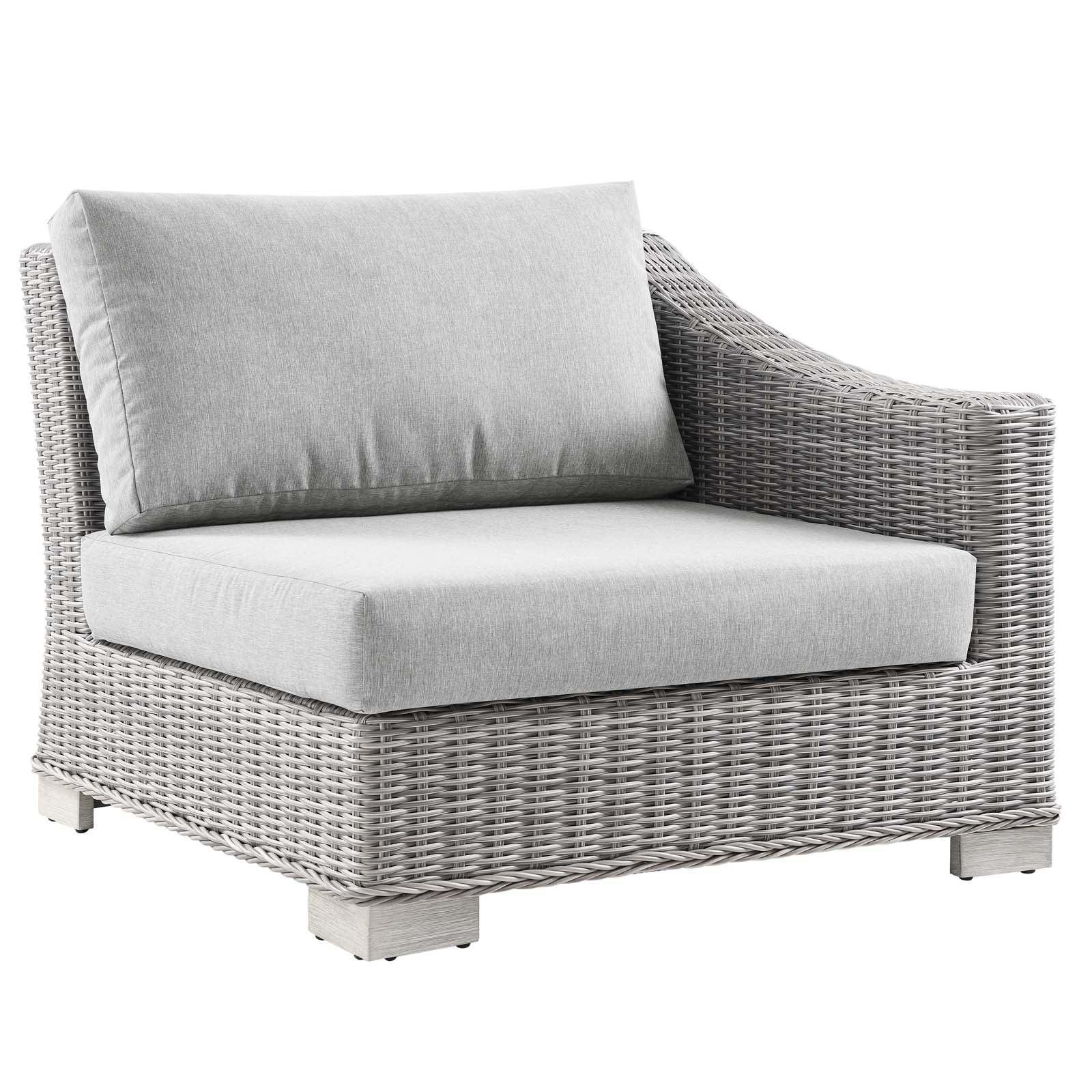 Conway Outdoor Patio Wicker Rattan 6-Piece Sectional Sofa Furniture Set, EEI-5099 FredCo