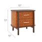 Coralie 2-Drawer Curved Vegan Leather Nightstand by Modway MOD-7237 FredCo