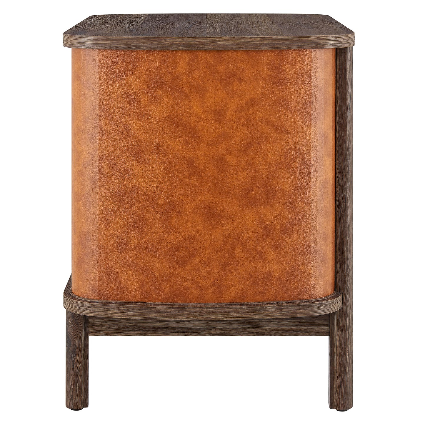 Coralie 2-Drawer Curved Vegan Leather Nightstand by Modway MOD-7237 FredCo