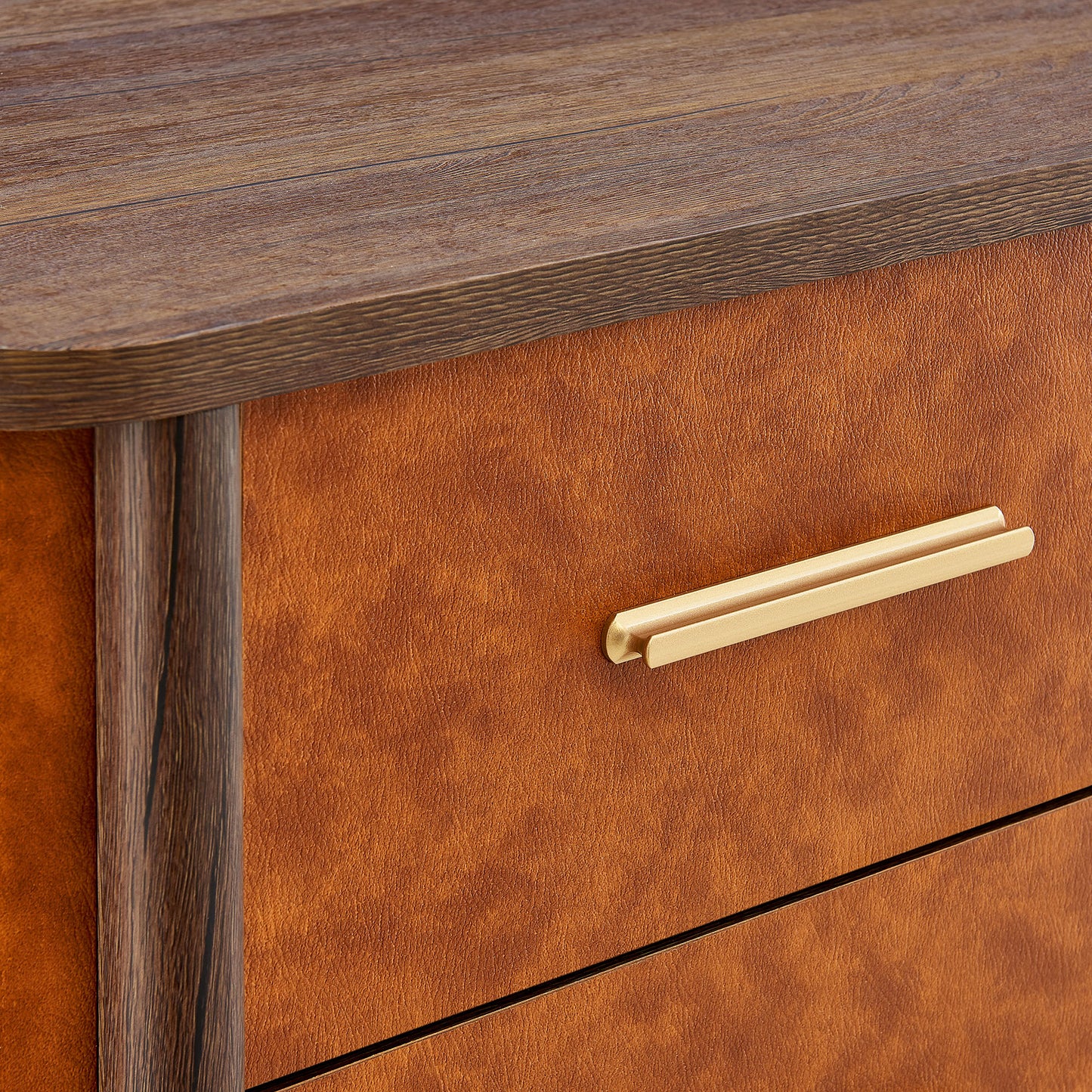 Coralie 2-Drawer Curved Vegan Leather Nightstand by Modway MOD-7237 FredCo