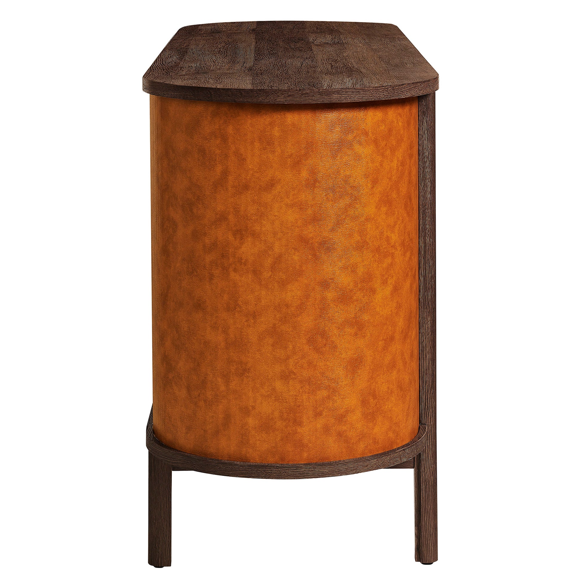 Coralie Curved 71" Vegan Leather Oval TV Stand by Modway EEI-7372 FredCo