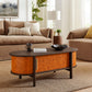 Coralie Curved Vegan Leather Oval Coffee Table by Modway EEI-7371 FredCo
