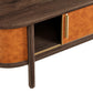 Coralie Curved Vegan Leather Oval Coffee Table by Modway EEI-7371 FredCo