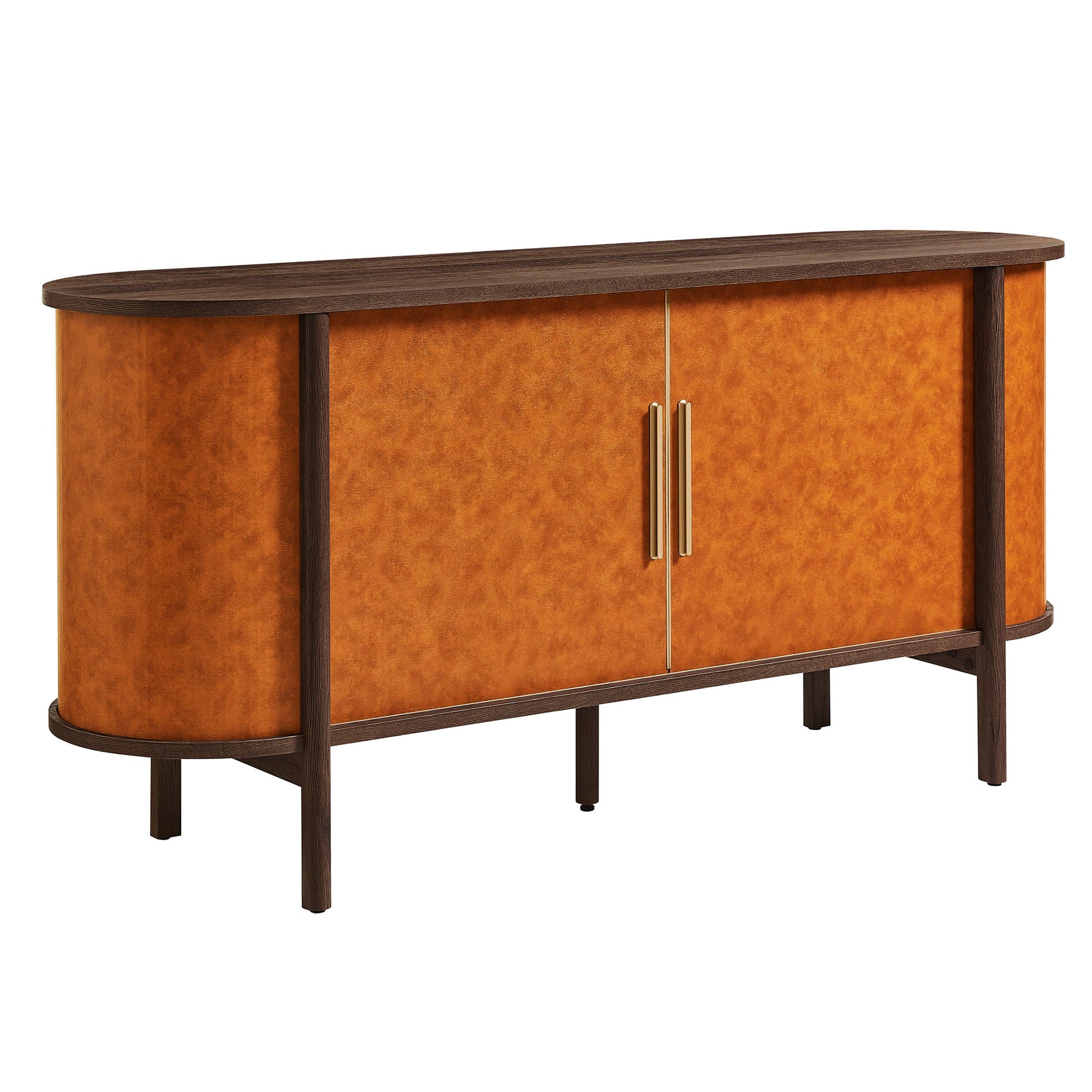 Coralie Curved Vegan Leather Oval Sideboard by Modway EEI-7373 FredCo