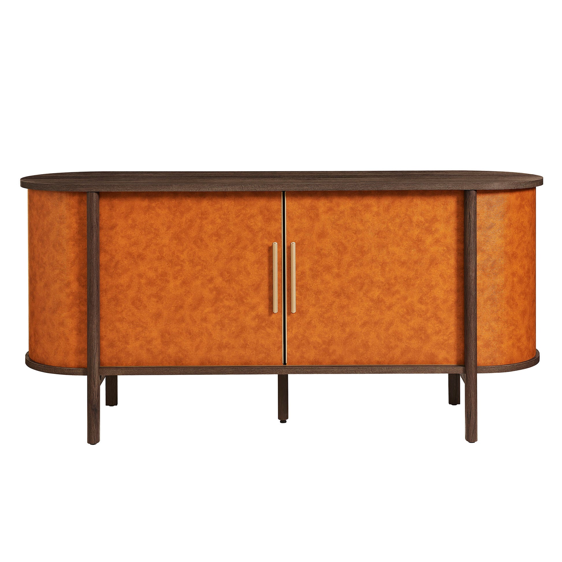 Coralie Curved Vegan Leather Oval Sideboard by Modway EEI-7373 FredCo