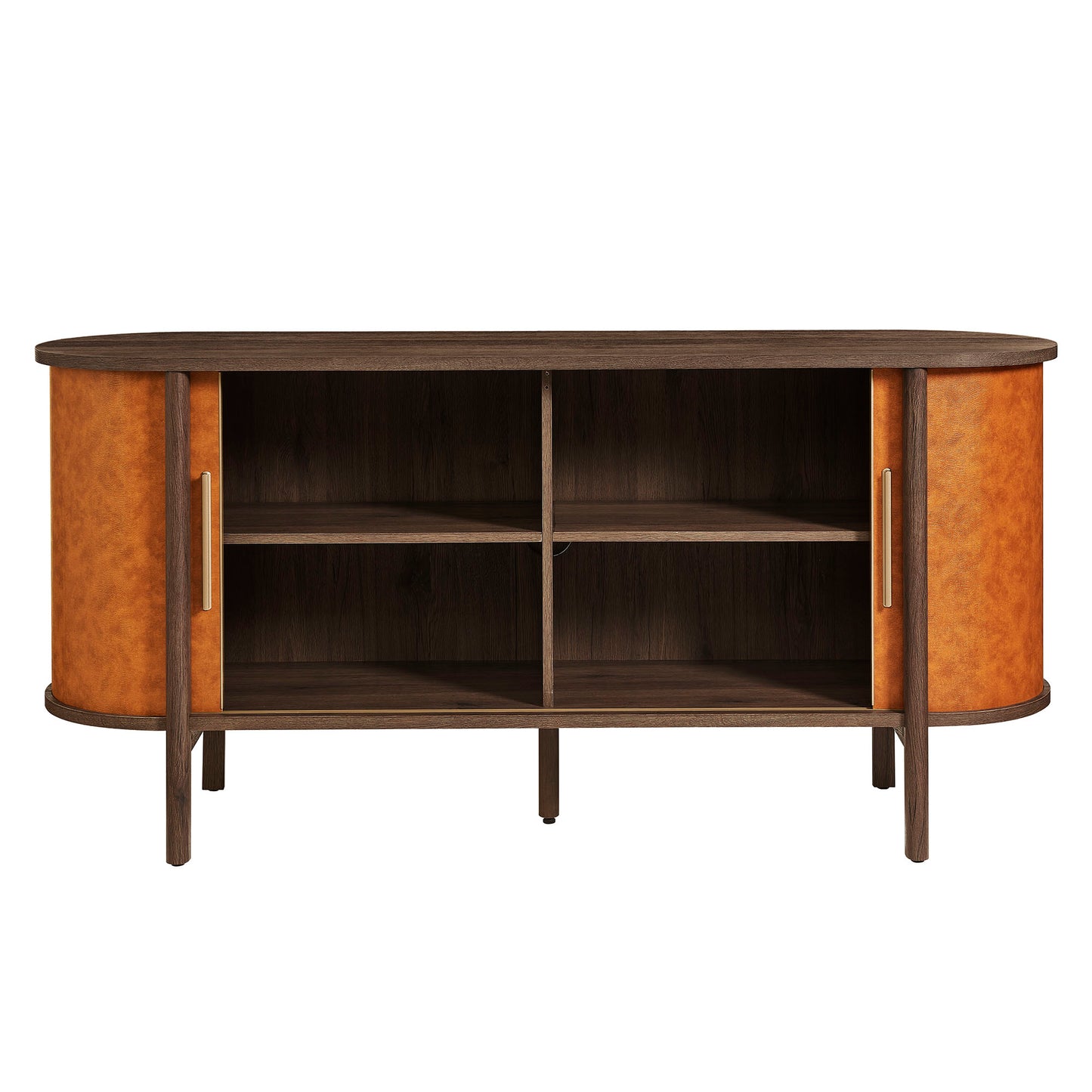 Coralie Curved Vegan Leather Oval Sideboard by Modway EEI-7373 FredCo