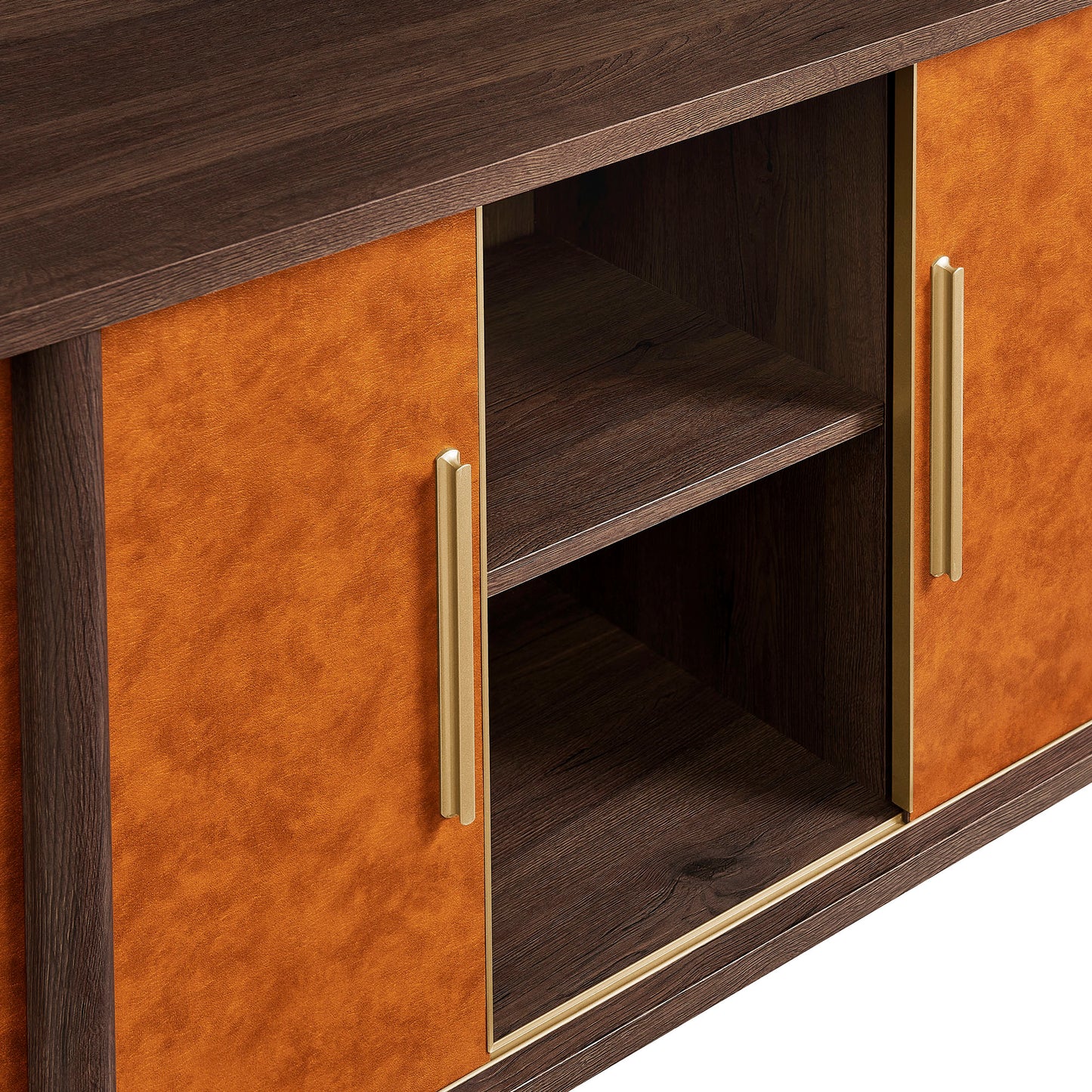 Coralie Curved Vegan Leather Oval Sideboard by Modway EEI-7373 FredCo