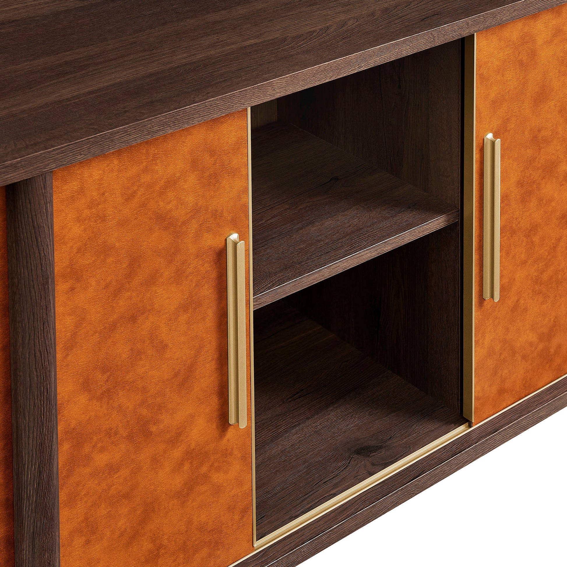 Coralie Curved Vegan Leather Oval Sideboard by Modway EEI-7373 FredCo