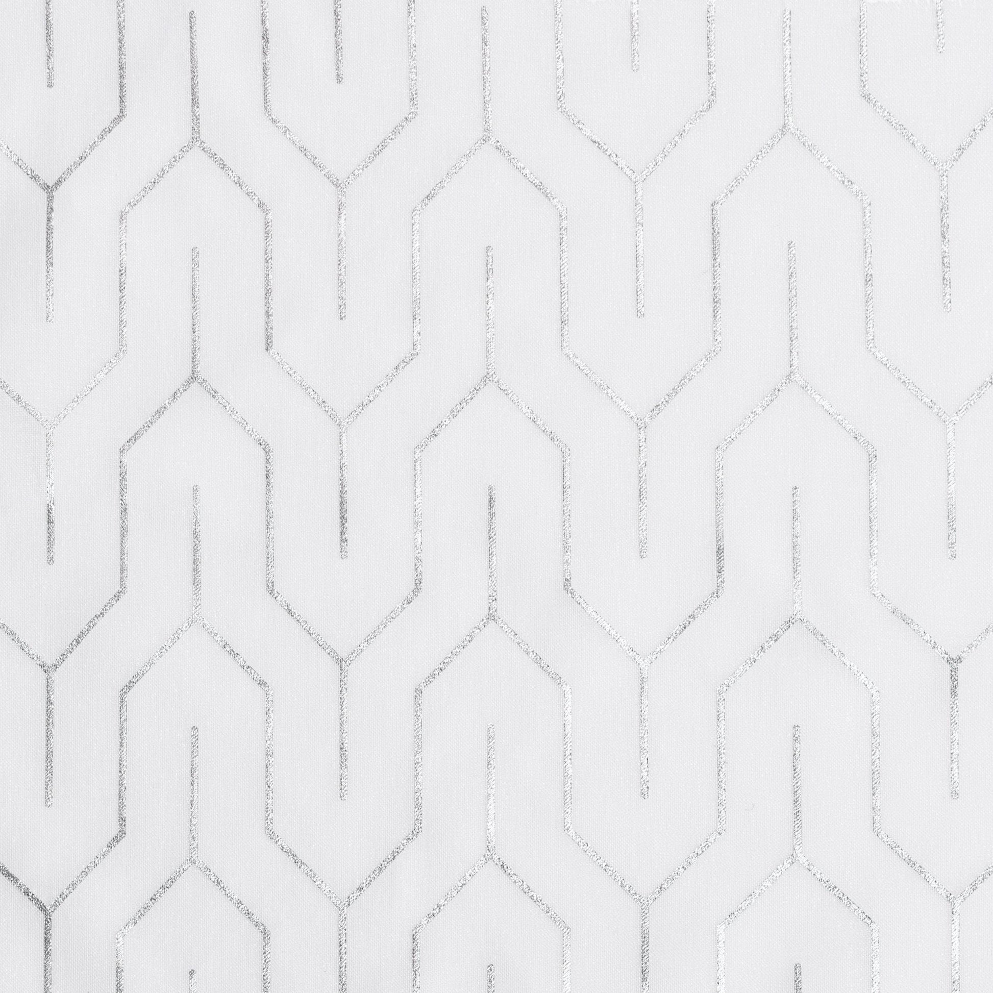 Cormac Diffused Light Shimmering Geometric Sheer Curtain Set FredCo