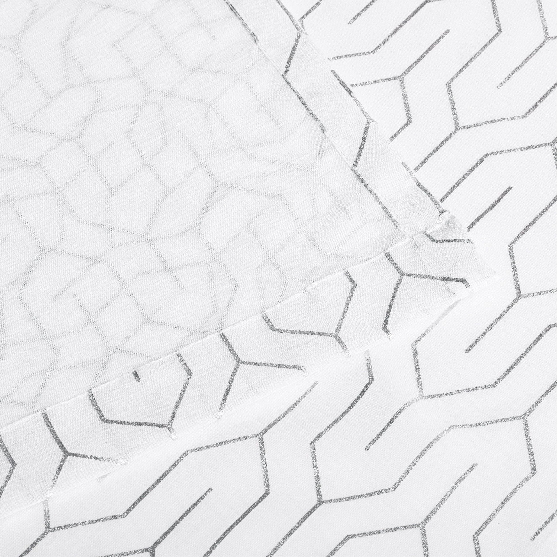 Cormac Diffused Light Shimmering Geometric Sheer Curtain Set FredCo