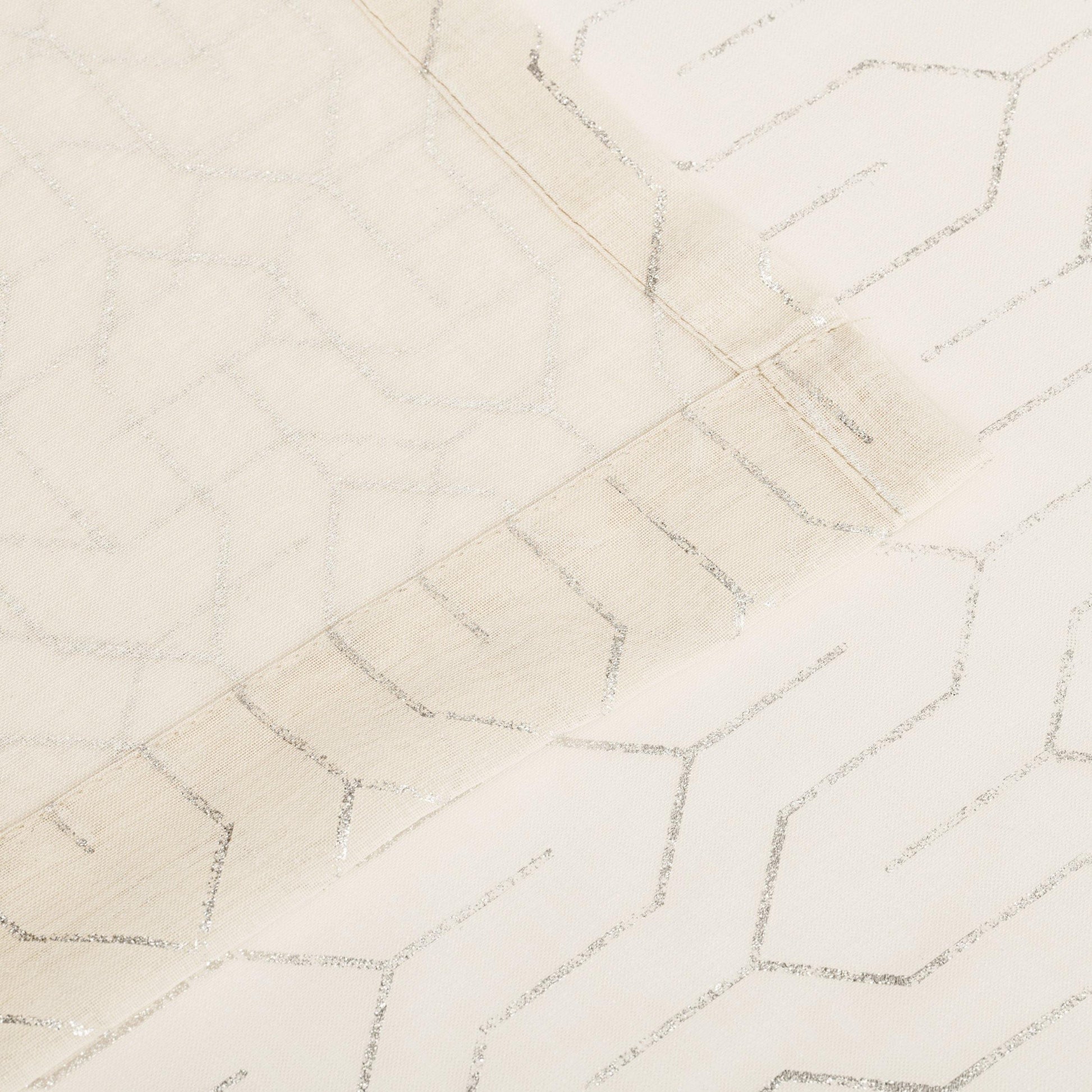 Cormac Diffused Light Shimmering Geometric Sheer Curtain Set FredCo