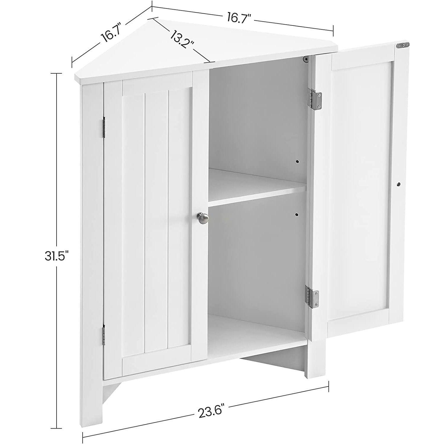 Corner Bathroom Cabinet with Doors FredCo