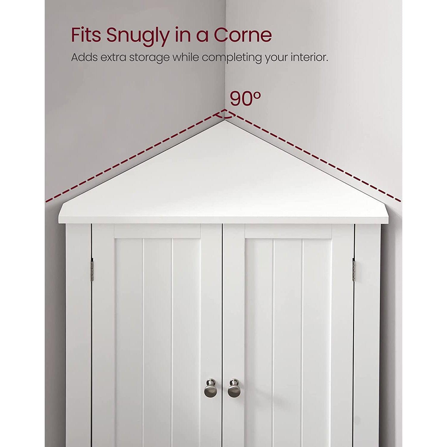 Corner Bathroom Cabinet with Doors FredCo
