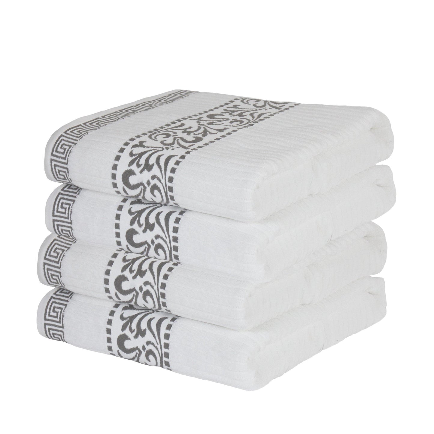 Cotton Absorbent 4-Piece Bath Towel 30" x 52" by Superior FredCo