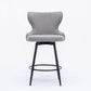 Counter Height 25" Modern Linen Fabric Counter Chairs, Set of 2 FredCo