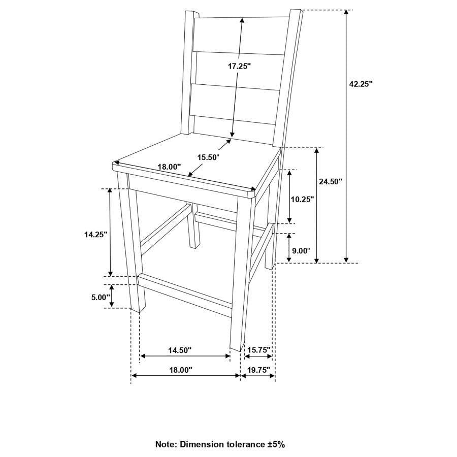 Counter Height Table 7 PC SET 192028-S7 Coaster FredCo