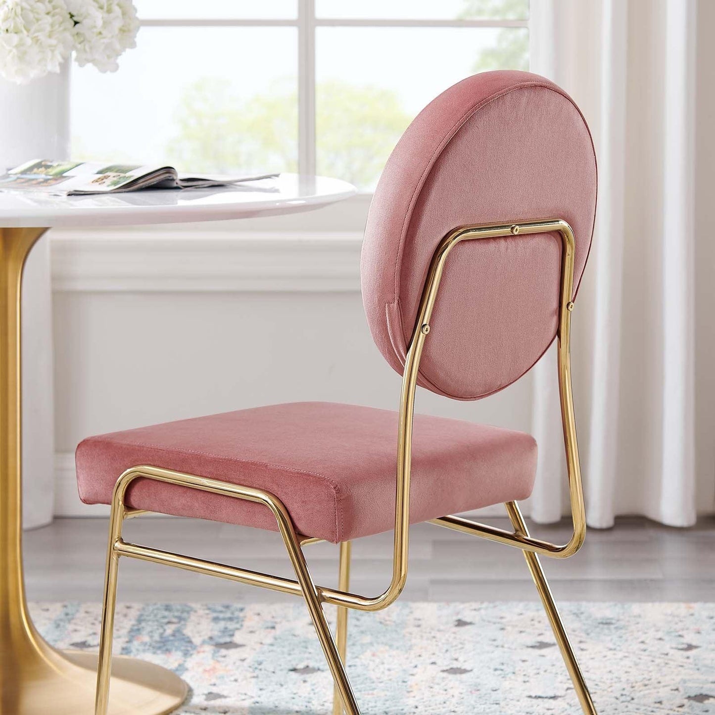 Craft Performance Velvet Dining Side Chair, EEI-6252 FredCo