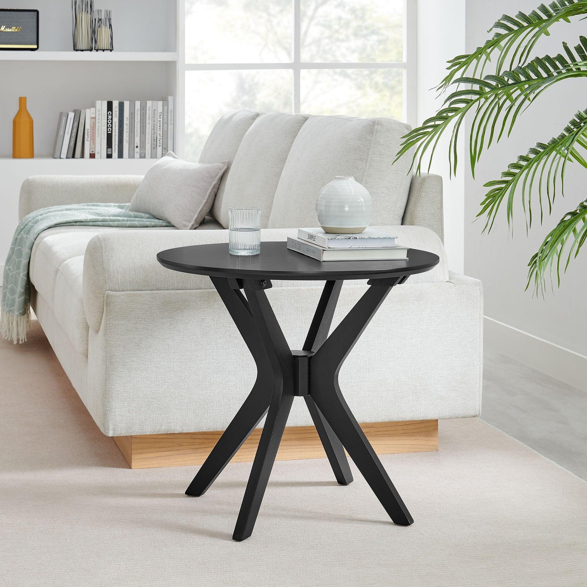 Crossroads 24” Round Wood Side Table by Modway FredCo