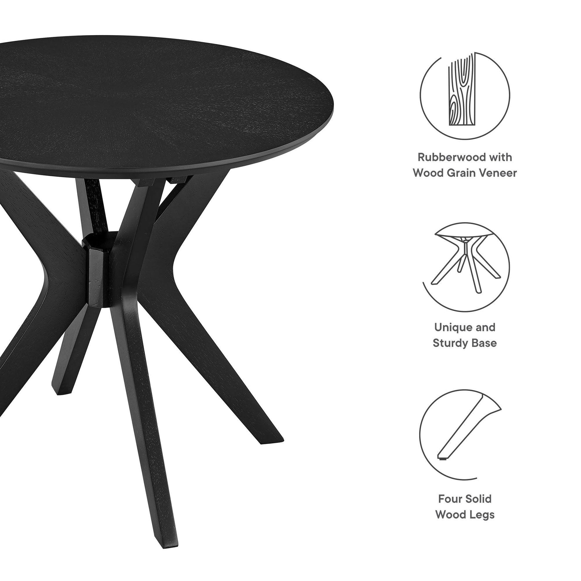 Crossroads 24” Round Wood Side Table by Modway FredCo