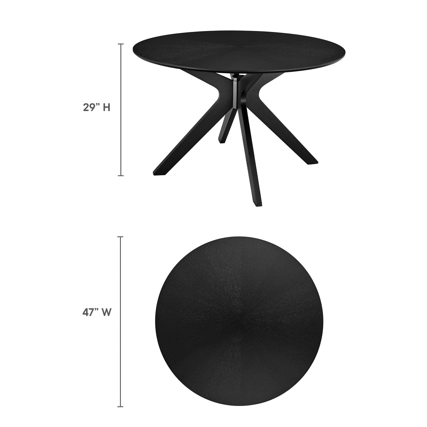 Crossroads 47" Round Wood Dining Table by Modway FredCo