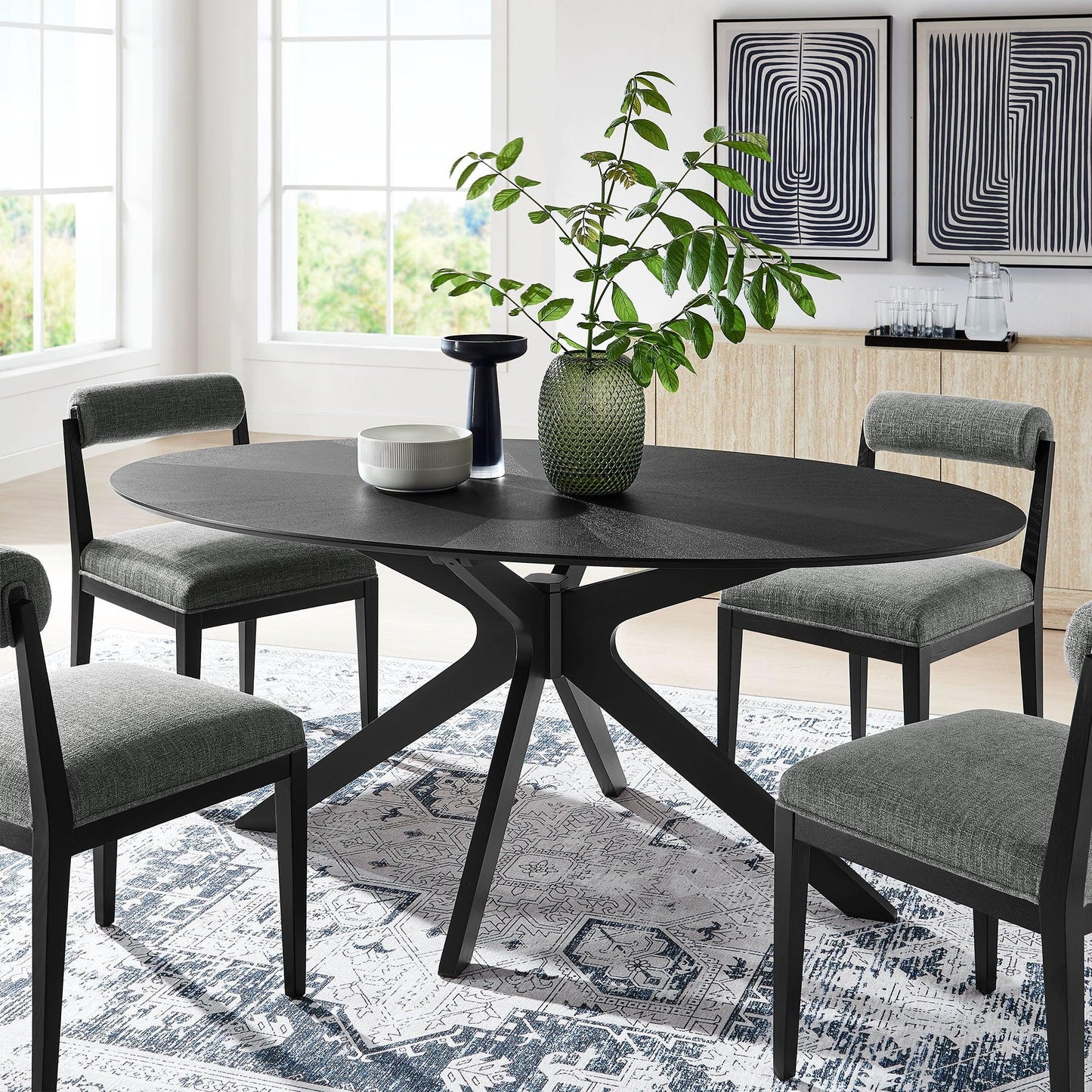 Crossroads 71" Oval Wood Dining Table by Modway FredCo