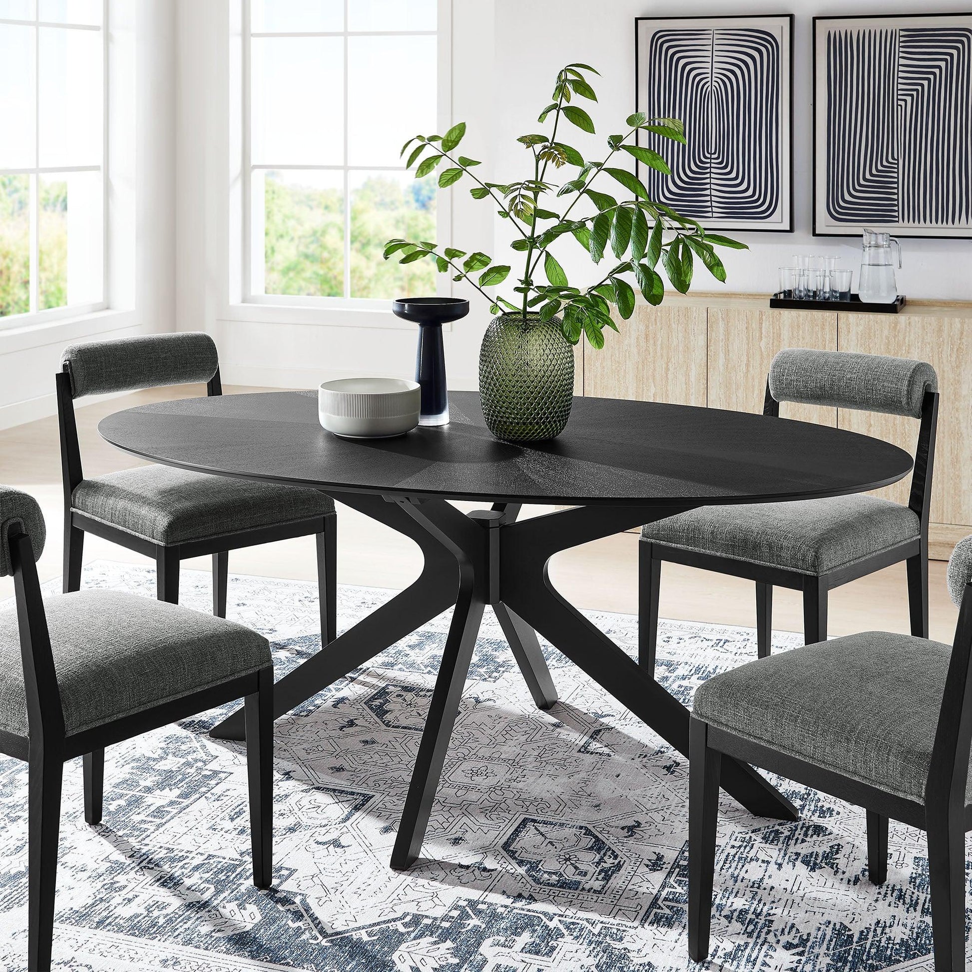 Crossroads 71" Oval Wood Dining Table by Modway FredCo