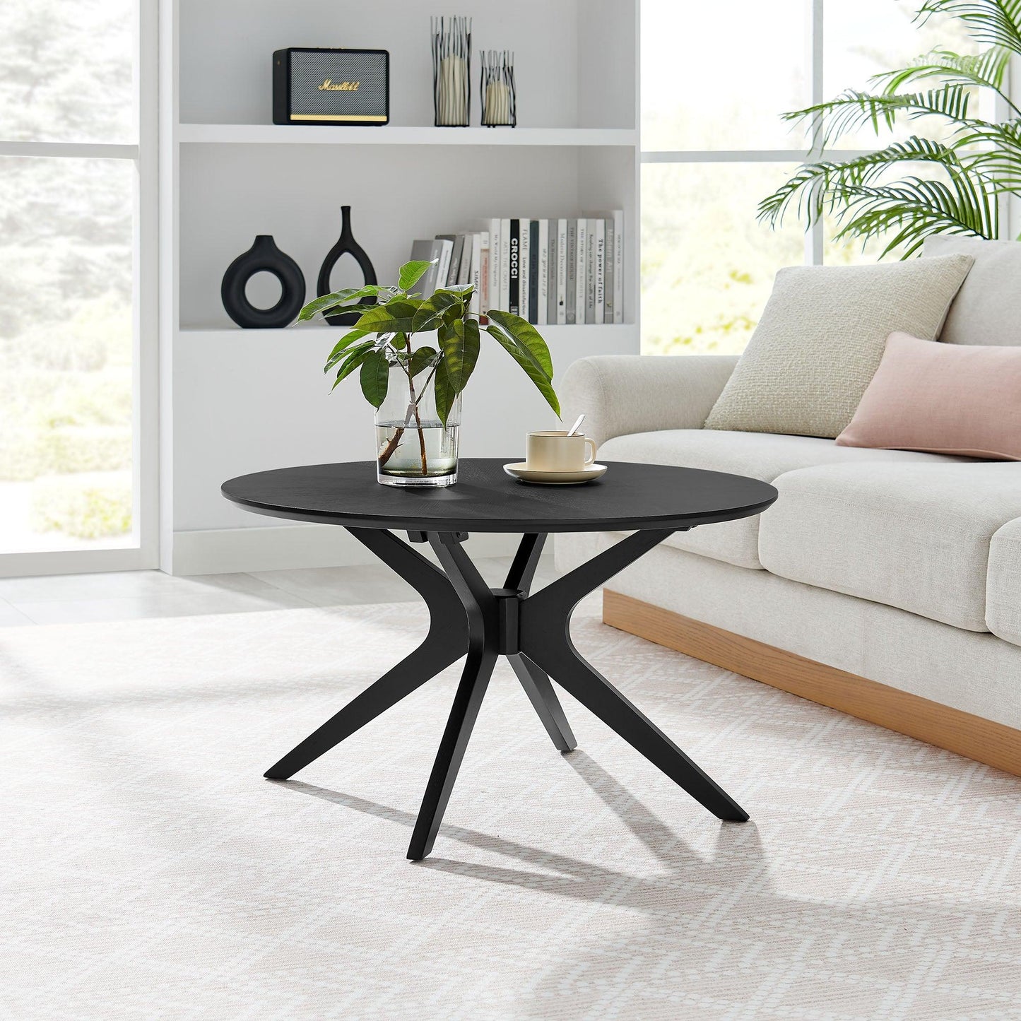 Crossroads Round Wood Coffee Table by Modway FredCo