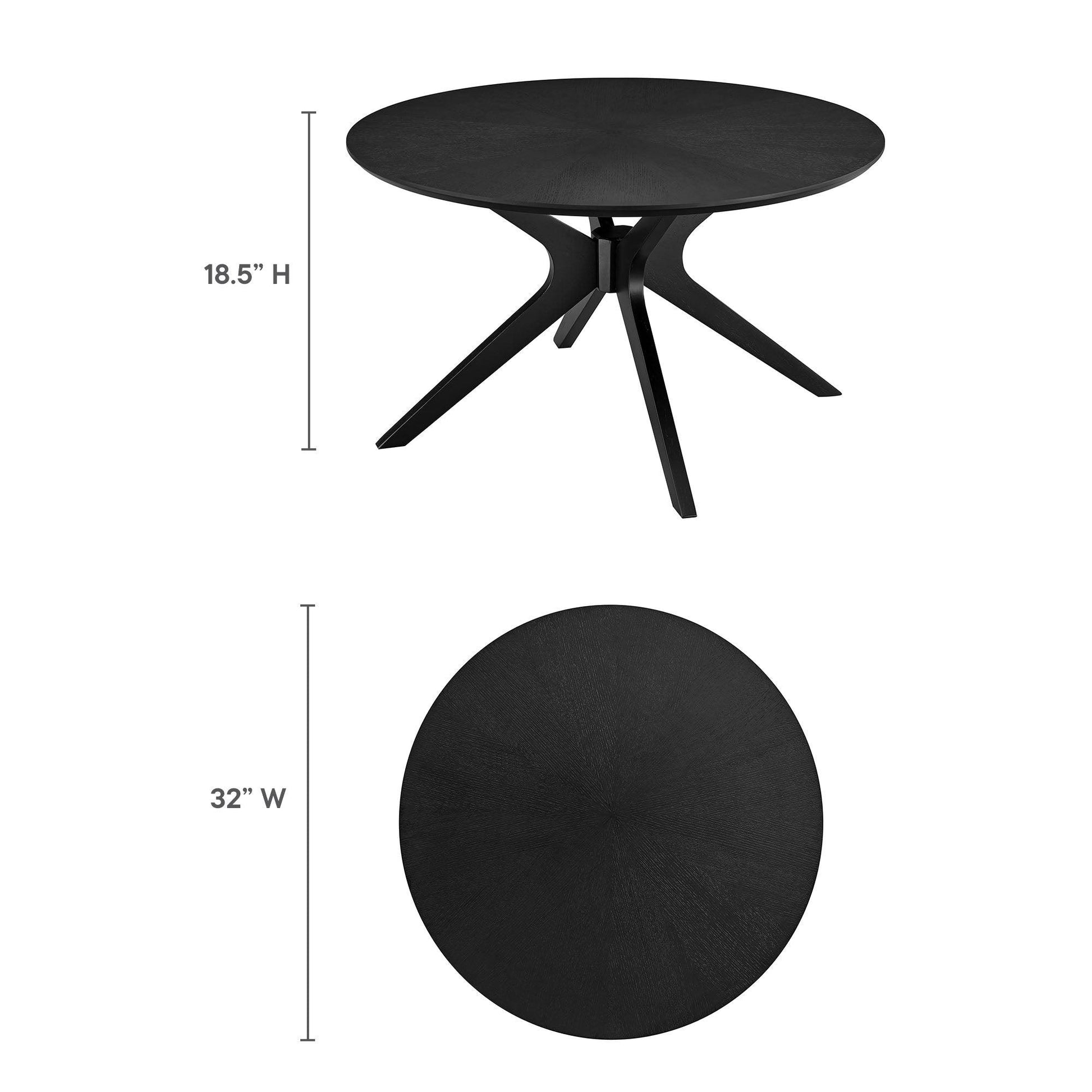 Crossroads Round Wood Coffee Table by Modway FredCo