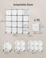 Cube Storage Organizer with 16 Boxes Cloud White FredCo