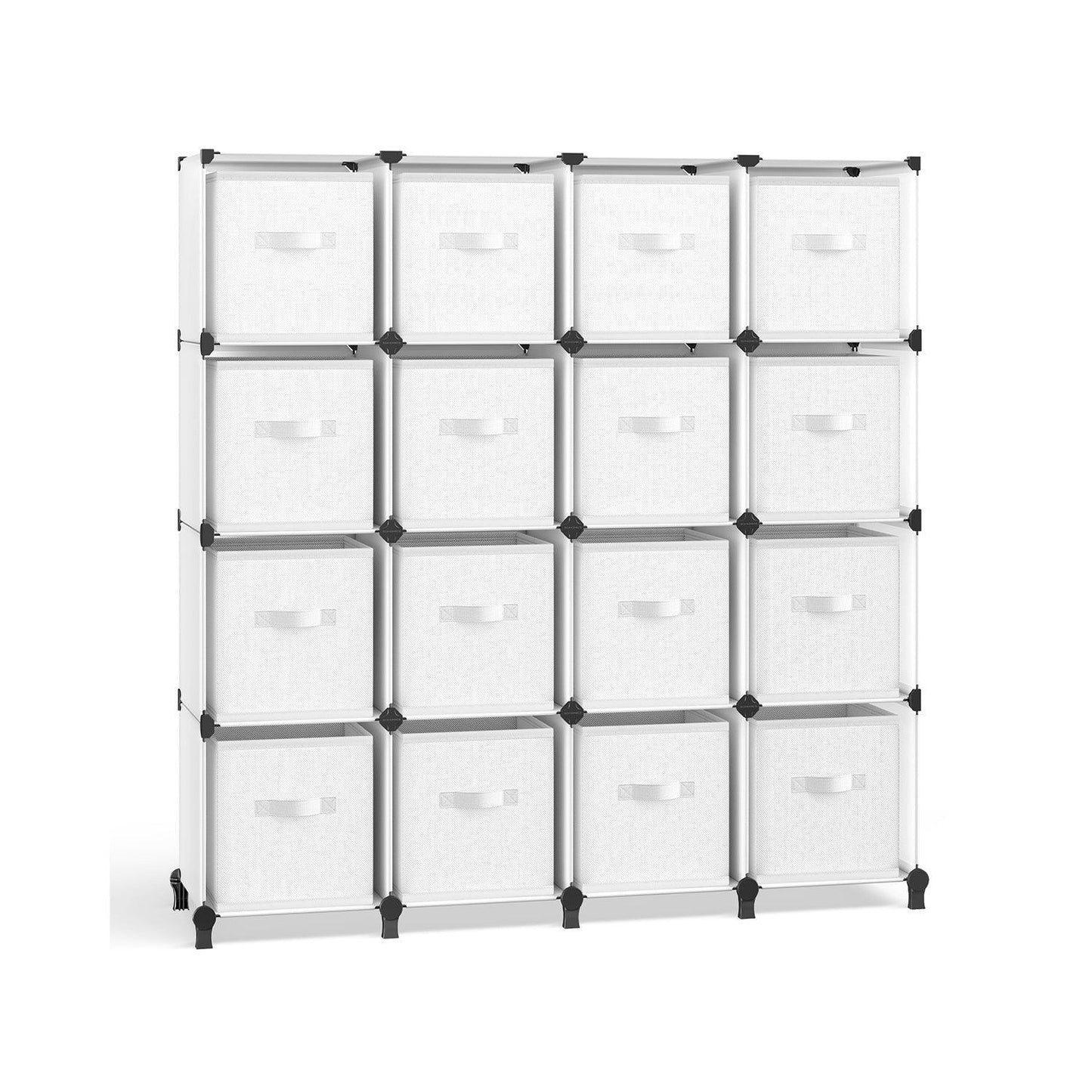 Cube Storage Organizer with 16 Boxes Cloud White FredCo