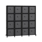 Cube Storage Organizer with 16 Boxes Ink Black and Dove Gray FredCo