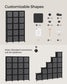 Cube Storage Organizer with 16 Boxes Ink Black and Dove Gray FredCo