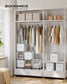 Cube Storage Organizer with 6 Storage Boxes Cloud White FredCo