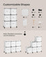 Cube Storage Organizer with 6 Storage Boxes Cloud White FredCo