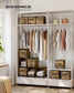Cube Storage Organizer with 6 Storage Boxes Rustic Brown FredCo