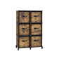 Cube Storage Organizer with 6 Storage Boxes Rustic Brown FredCo