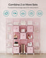 Cube Storage Organizer with 9 Storage Boxes Jelly Pink FredCo