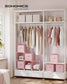 Cube Storage Organizer with 9 Storage Boxes Jelly Pink FredCo