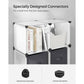 Cube Storage Organizer with Storage Boxes White and Gray FredCo