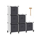 Cube Storage Organizer with Storage Boxes White and Gray FredCo