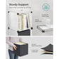 Cube Storage Organizer with Storage Boxes White and Gray FredCo