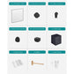Cube Storage Organizer with Storage Boxes White and Gray FredCo