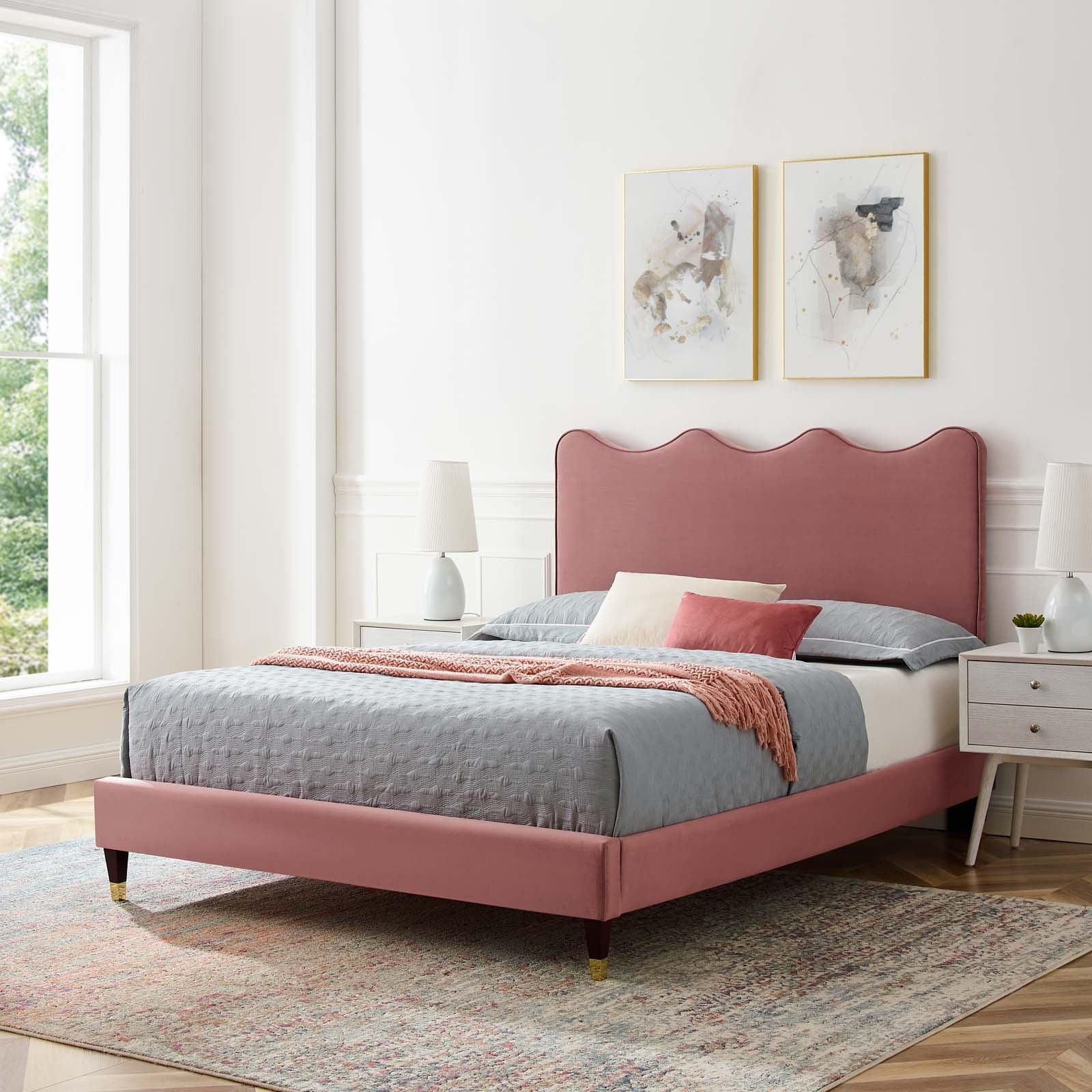 Current Performance Velvet Full Platform Bed, MOD-6731 FredCo