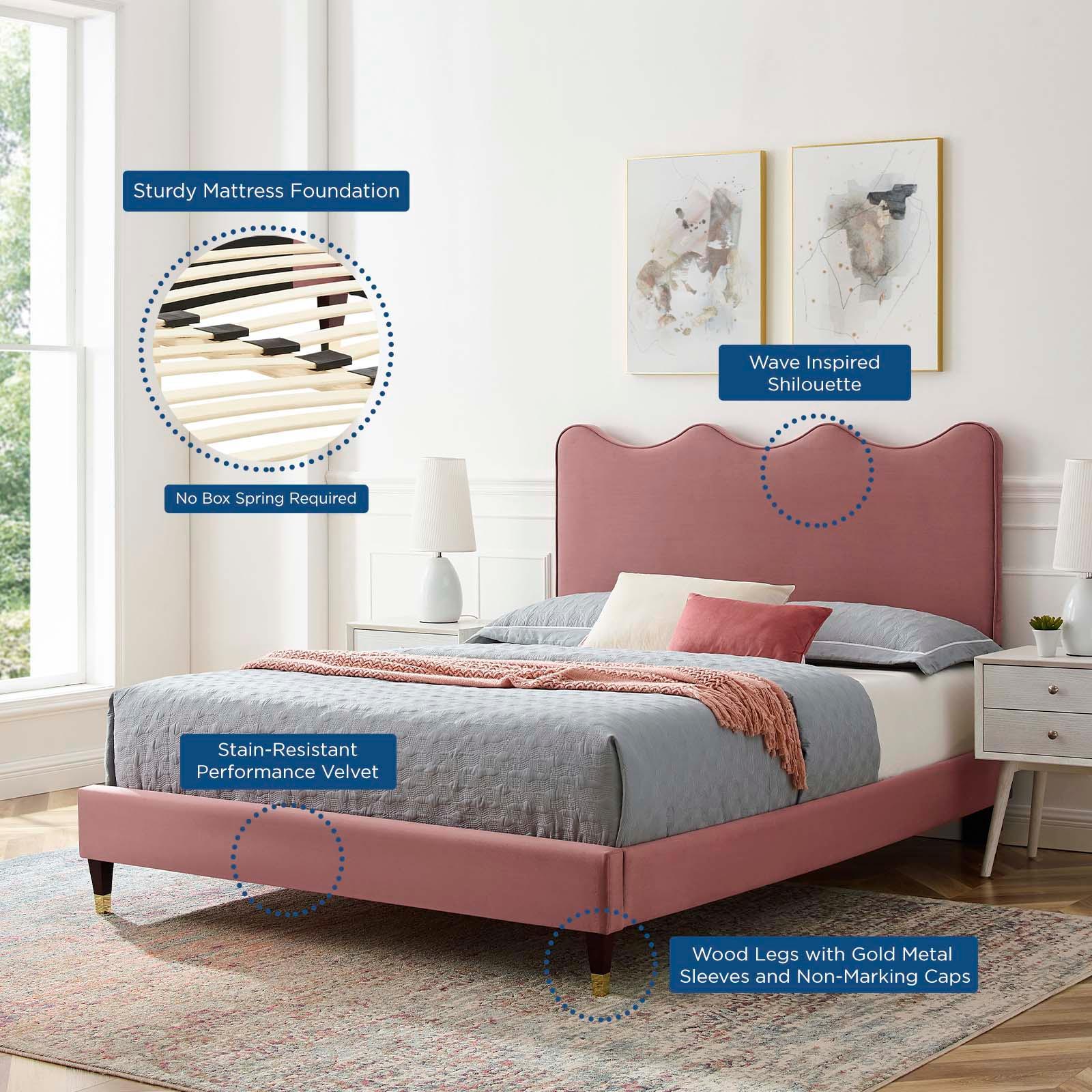 Current Performance Velvet Full Platform Bed, MOD-6731 FredCo