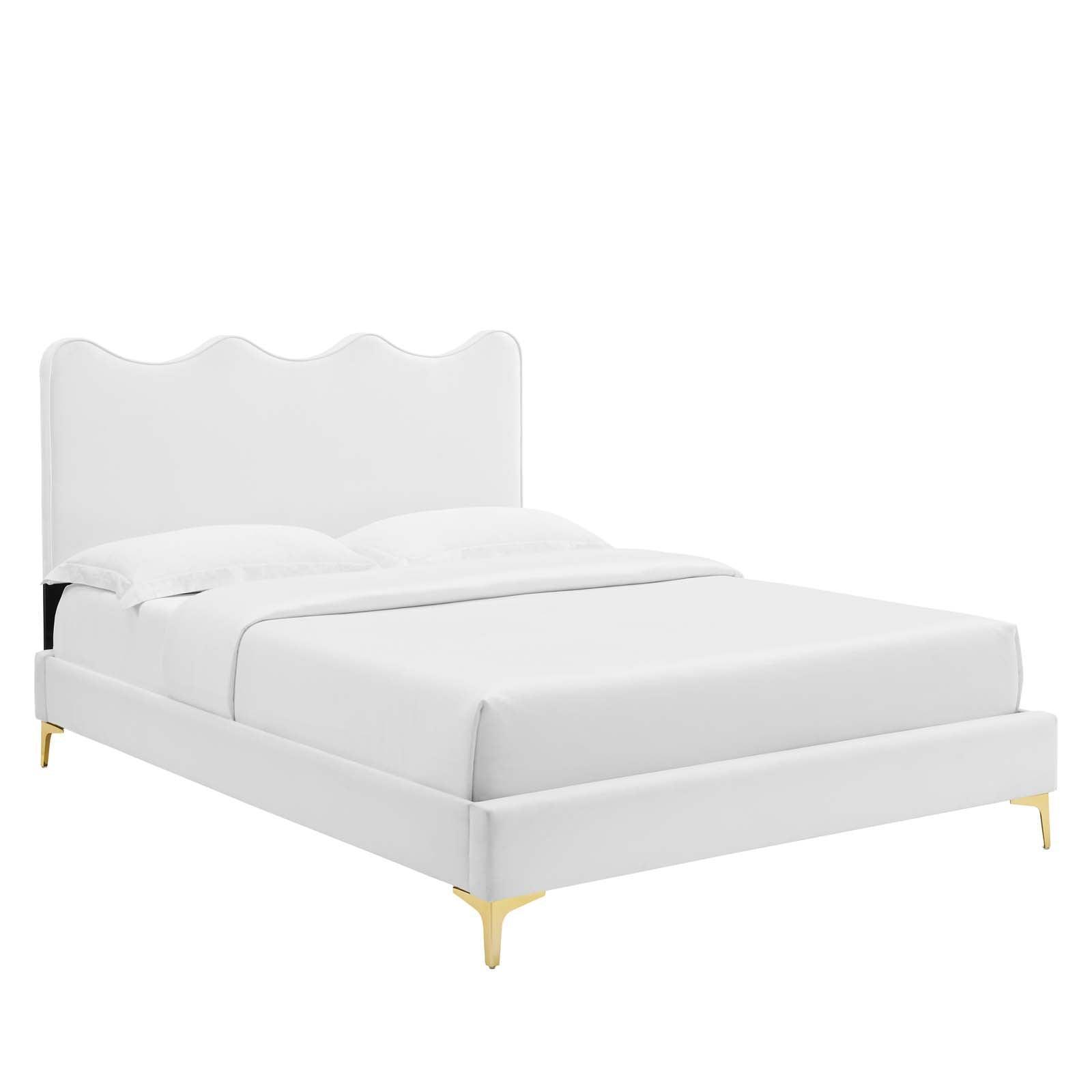 Current Performance Velvet Queen Platform Bed, MOD-6733 FredCo