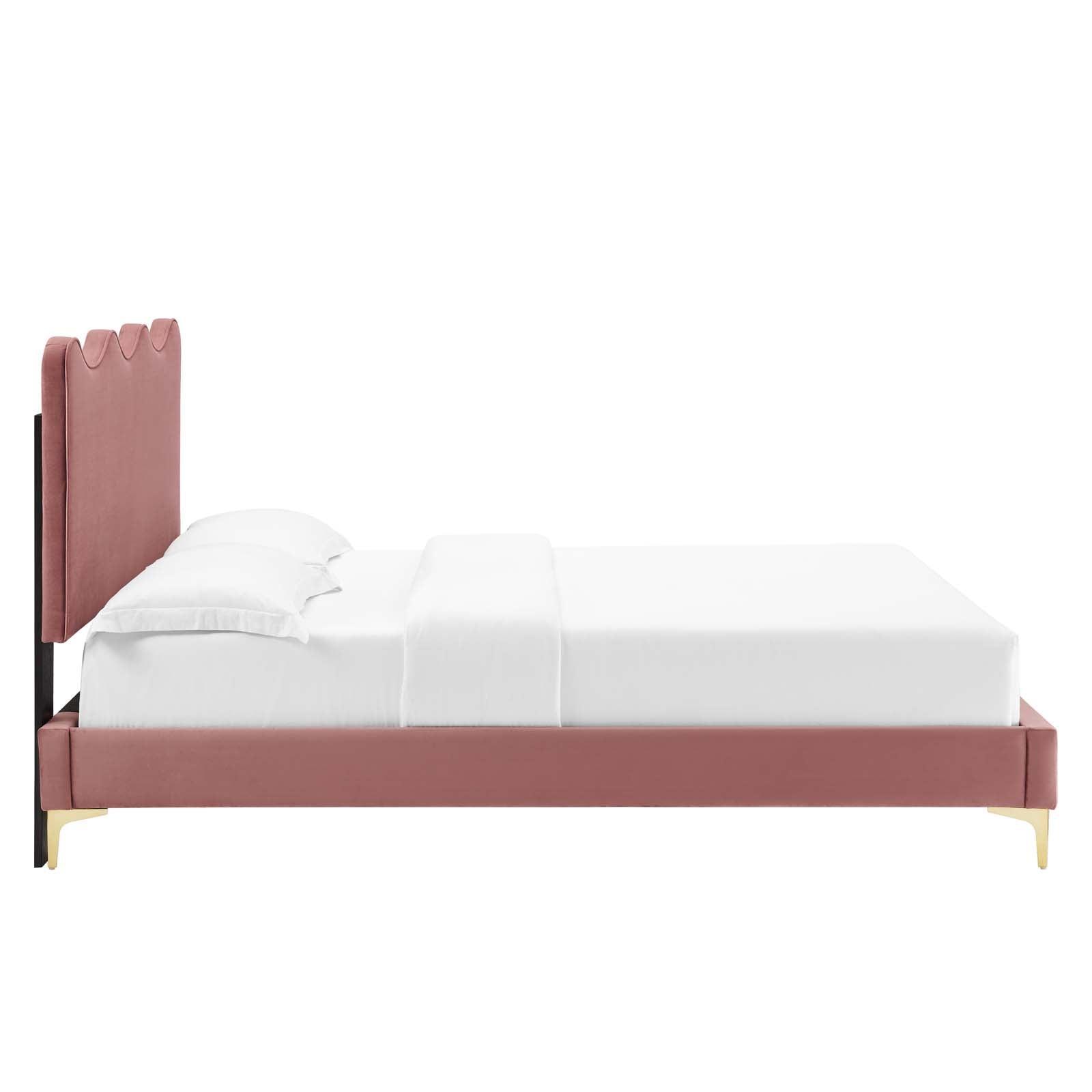 Current Performance Velvet Queen Platform Bed, MOD-6733 FredCo