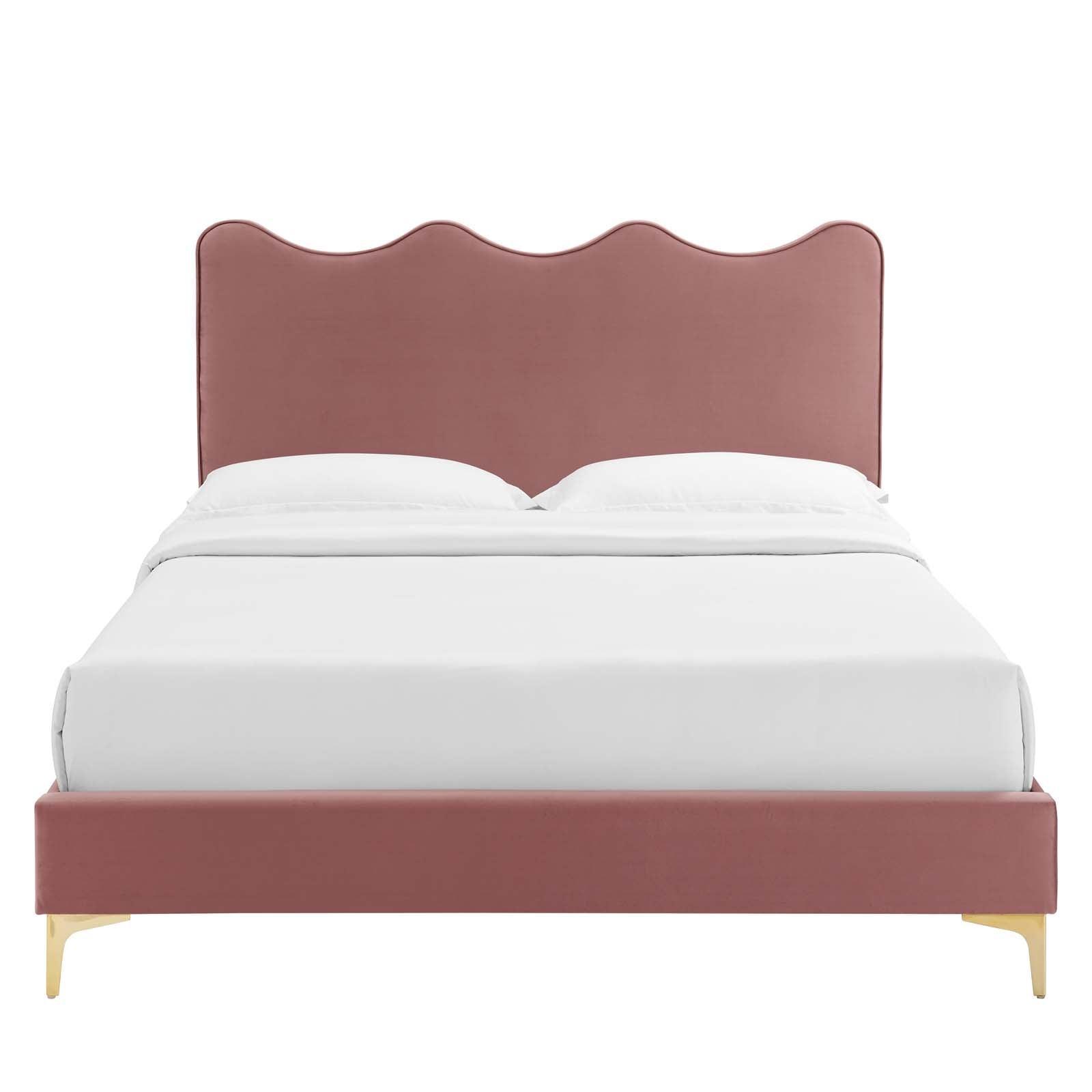 Current Performance Velvet Queen Platform Bed, MOD-6733 FredCo