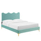 Current Performance Velvet Queen Platform Bed, MOD-6733 FredCo