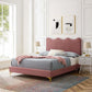 Current Performance Velvet Queen Platform Bed, MOD-6733 FredCo
